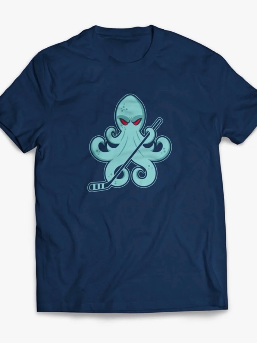 Men's Navy Octopus Hockey Graphic Tee